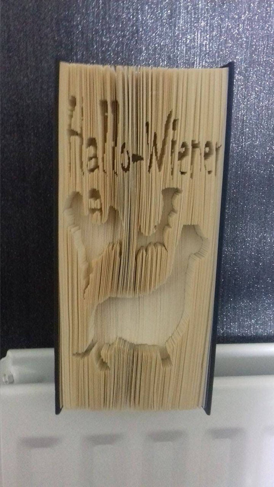 Dachshund Halloween CUT & FOLD Book Folding Pattern - EMAILED PDF PATTERN