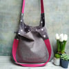  Grey Wool Hobo Bag