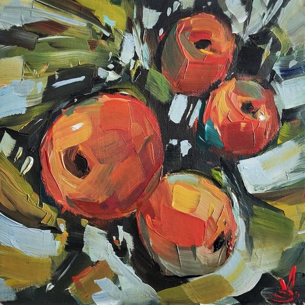 Orange Peaches Oil Painting
