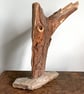 Handmade Driftwood Sculpture on Natural Stone  Modern Abstract Coastal Art Decor - Image 4