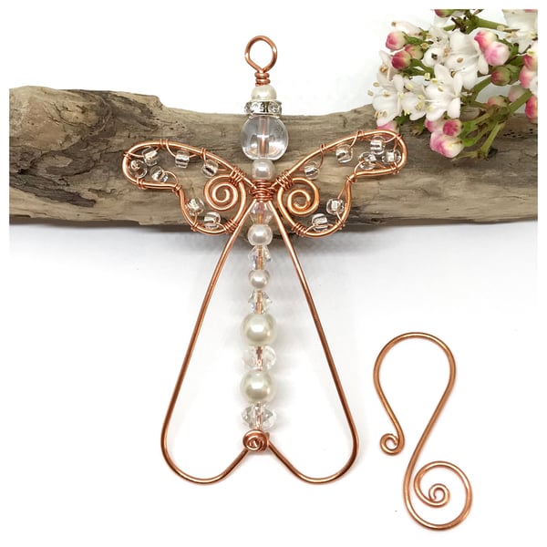 Copper Angel Decoration, Christmas, Hanging Decoration