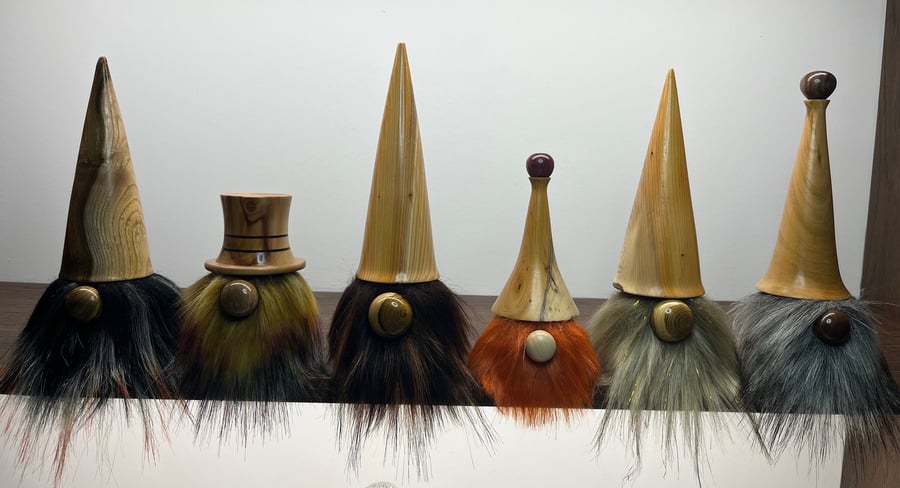 Handmade wooden gonks