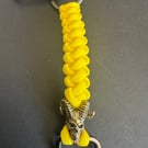 Yellow Horned paracord keyring