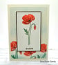 Blank Red Poppy Card - textured, embossed, all occasions, birthday, remembrance - Image 3