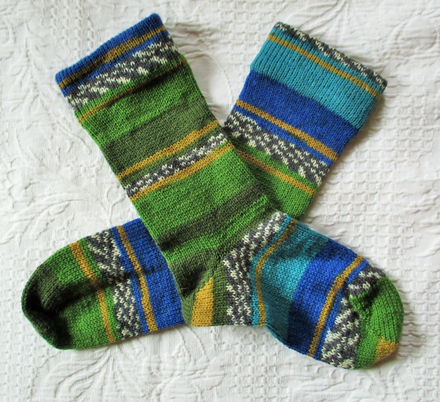 Handmade Wool Socks SIZE: 4-6 UK, 6-8 US, 36-38... - Folksy