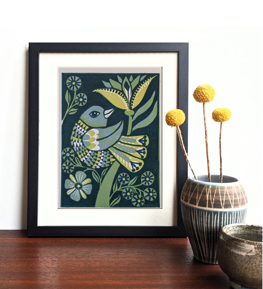 Blue and Green Bird in a Tree