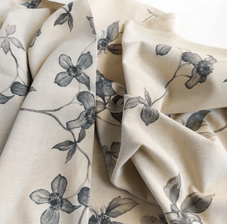 Bill Beaumont Trail Fabric in Charcoal and Beige, last pieces
