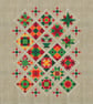 043E - Shaker Patchwork Large Christmas Quilt on Oatmeal - Cross Stitch Pattern - Image 6