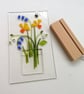 Spring floral illuminated panel, everlasting bouquet, glass art.  - Image 5