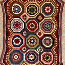 Small crocheted baby blanket. 