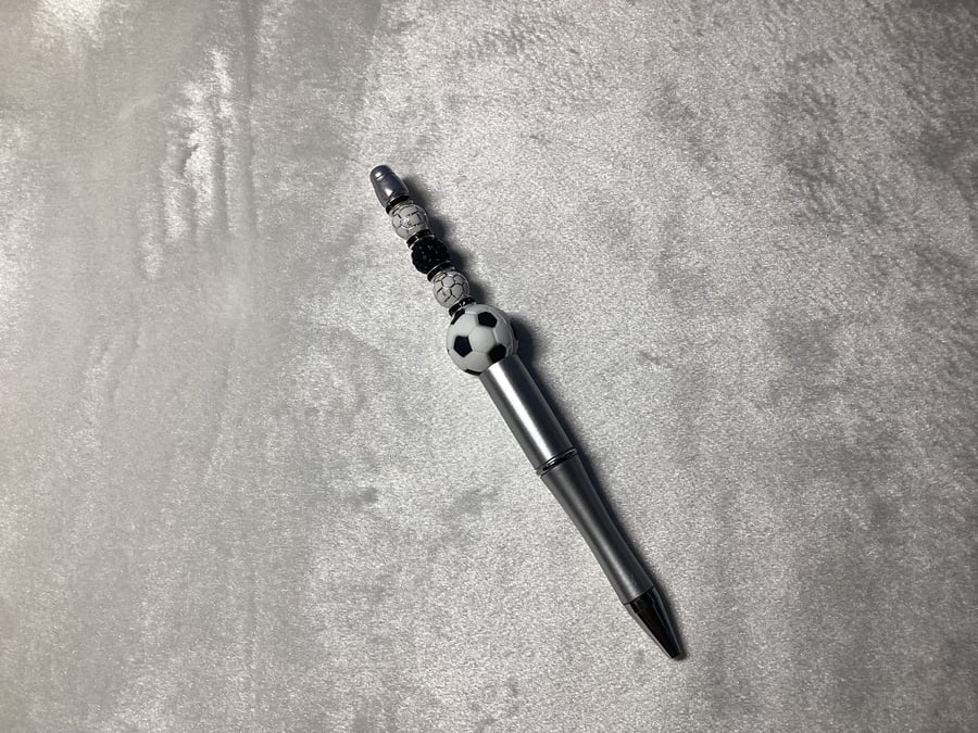 Beaded pen, football pen