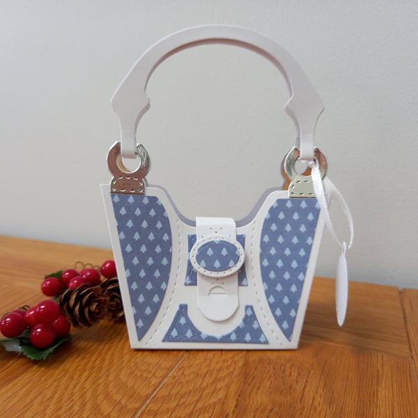 Christmas Tree "Tres Chic" Handbag style gift bag, handmade