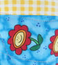 Bright and Cheerful Patchwork Table Top Sewing Basket and Pincushion Set - Image 7
