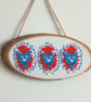 Three lions oval wall art