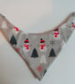 Baby's first Christmas Bandana bib, patchwork bib, Xmas reversible bib,  - Image 3