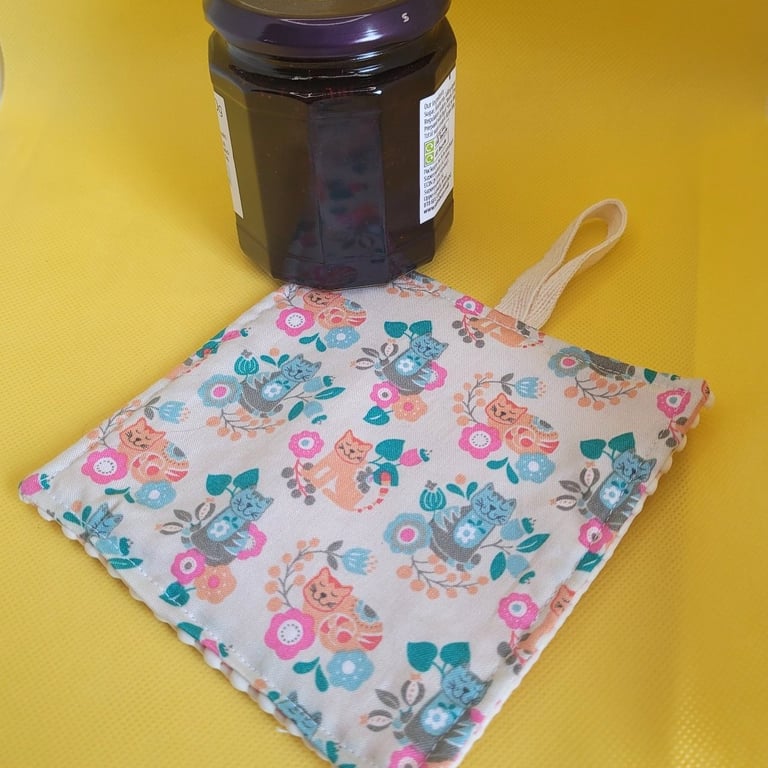Jar Opener floral cats design