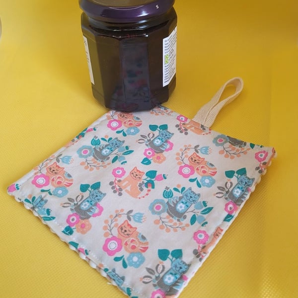 Jar Opener floral cats design