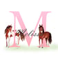 Personalised Initial Print - Horse Pony Initial print, gift - Image 5