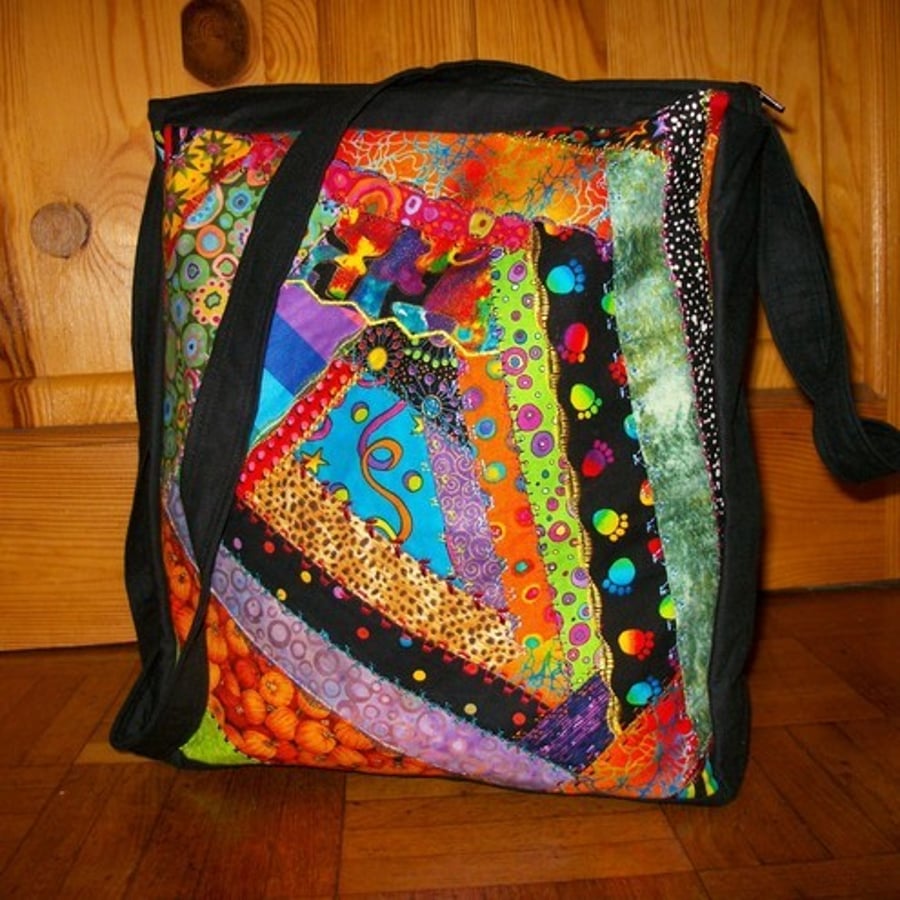 Crazy Patchwork Shoulder Bag Folksy