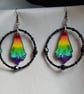 Large Rainbow Ghost Earrings  - Image 1