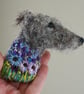 Needle Felted Lurcher Brooch - Image 4