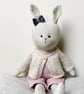 Rosie, a handmade cloth rabbit by Clayton Bears.