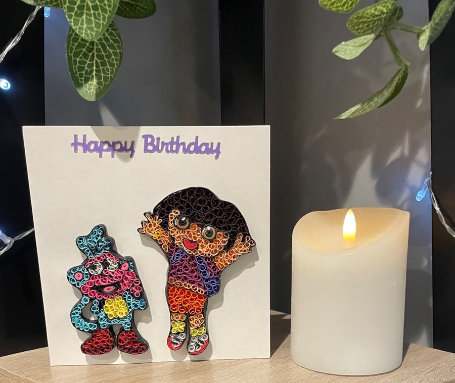 Handmade Quilled Card Beautifully hand crafted 15cm x 15cm card 