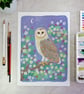 Owl in Hawthorn Tree Art Print - Image 3