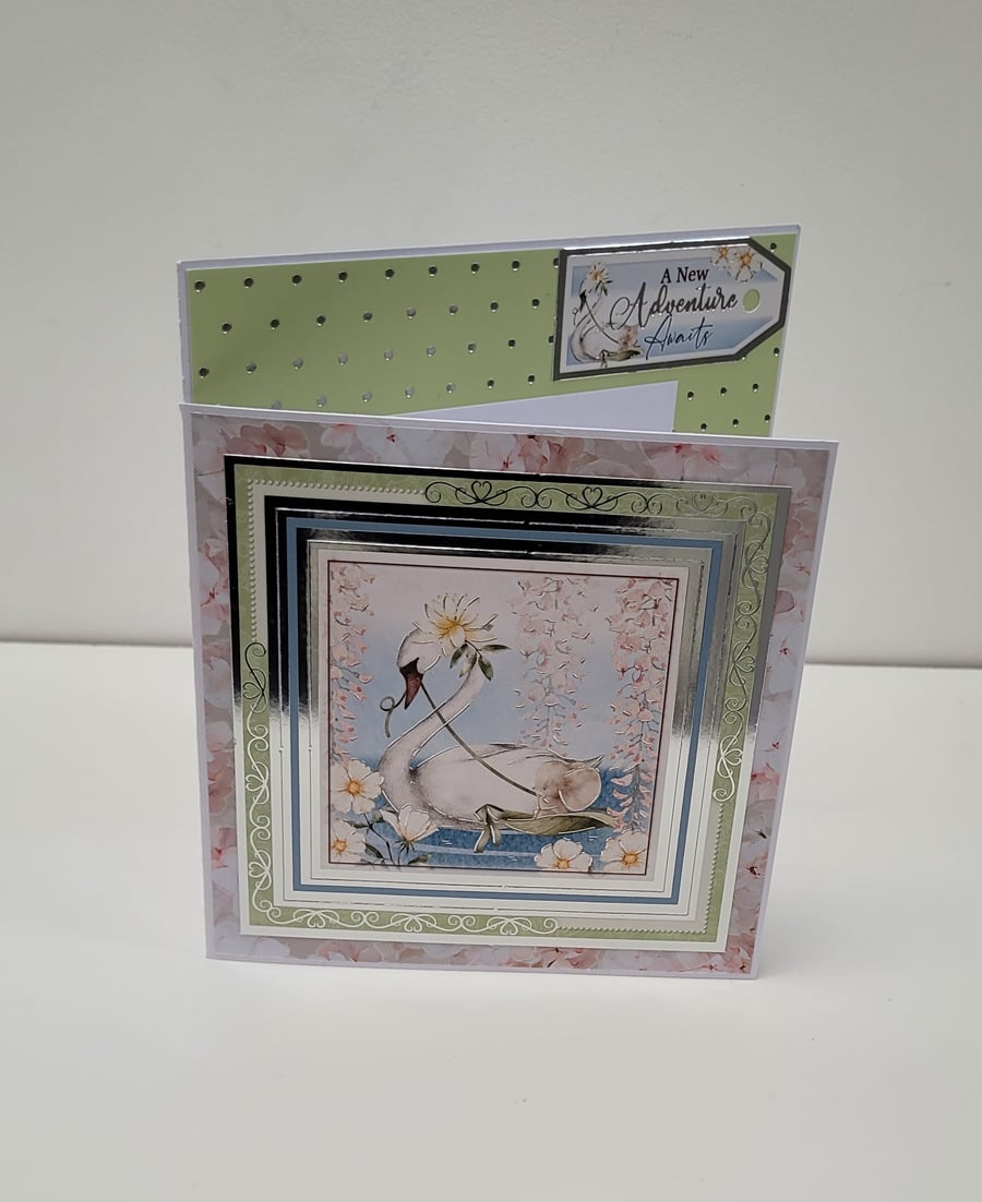 New Baby Card - A New Adventure Awaits- New Parents, Gender Neutral, Baby Shower