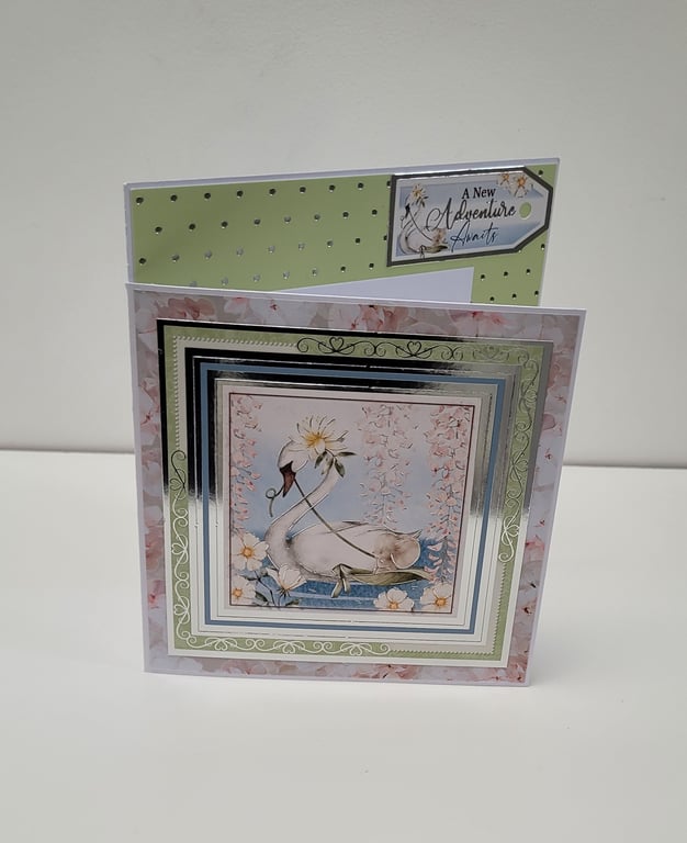 New Baby Card - A New Adventure Awaits- New Parents, Gender Neutral, Baby Shower