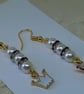 Pearl and Crown Earrings (Mauve spacers) - Image 2