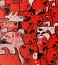 Red dog original screen print by Jo Brown, Happy Tomato - Image 2
