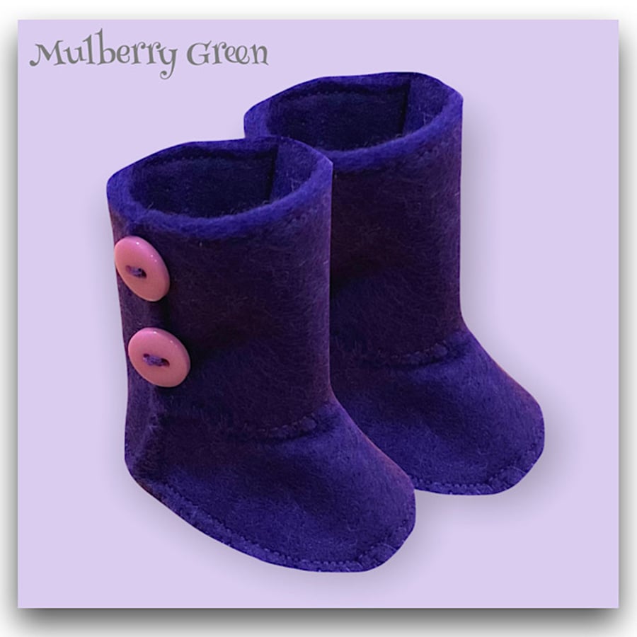 Reserved for Connor - Purple Button Boots