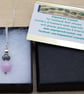Pink Kunzite pendant necklace. Reiki jewelry uk. Bali Silver bead pendant. 10mm  - Image 5