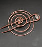 Copper Spiral bun cage ,hair bun holder,hair bun ,hair slide, copper bun holder - Image 3