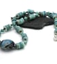 lampwork glass and shell necklace - Image 3