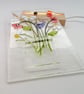 Poppy and Daisy floral illuminated panel, fused glass art, gift for home.  - Image 6