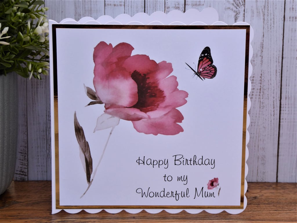 C4275   Card   Happy Birthday to my Wonderful Mum