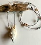 Statement shell necklace with beads - Image 6