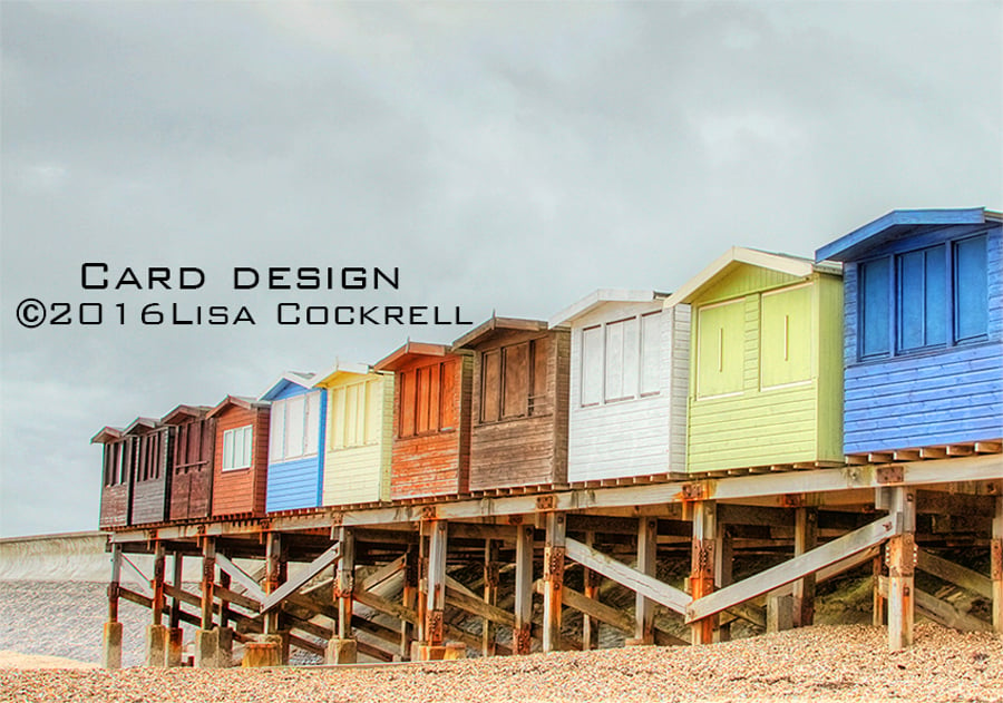 Exclusive Beach Huts Greetings Card