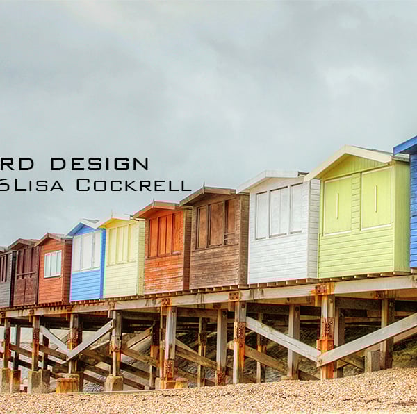 Exclusive Beach Huts Greetings Card