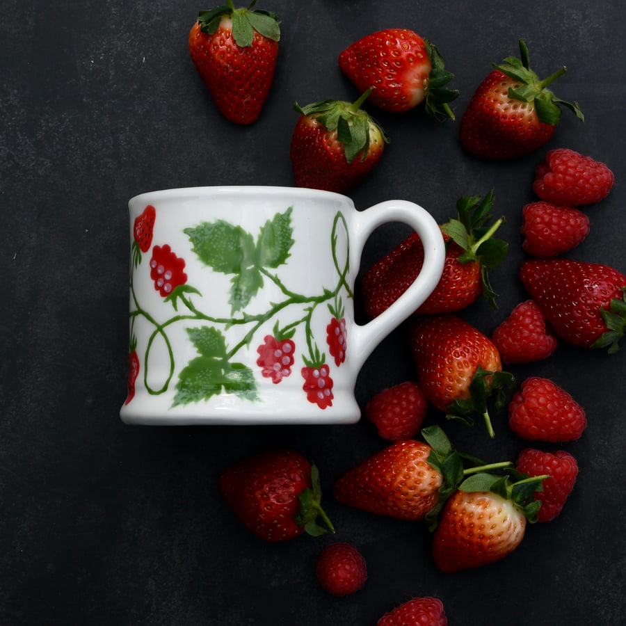 Wild about Berries Country Mug - Hand Painted