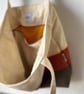 Colour Block Tote Bag - Copper Canopy, Handmade in Bristol - Image 3