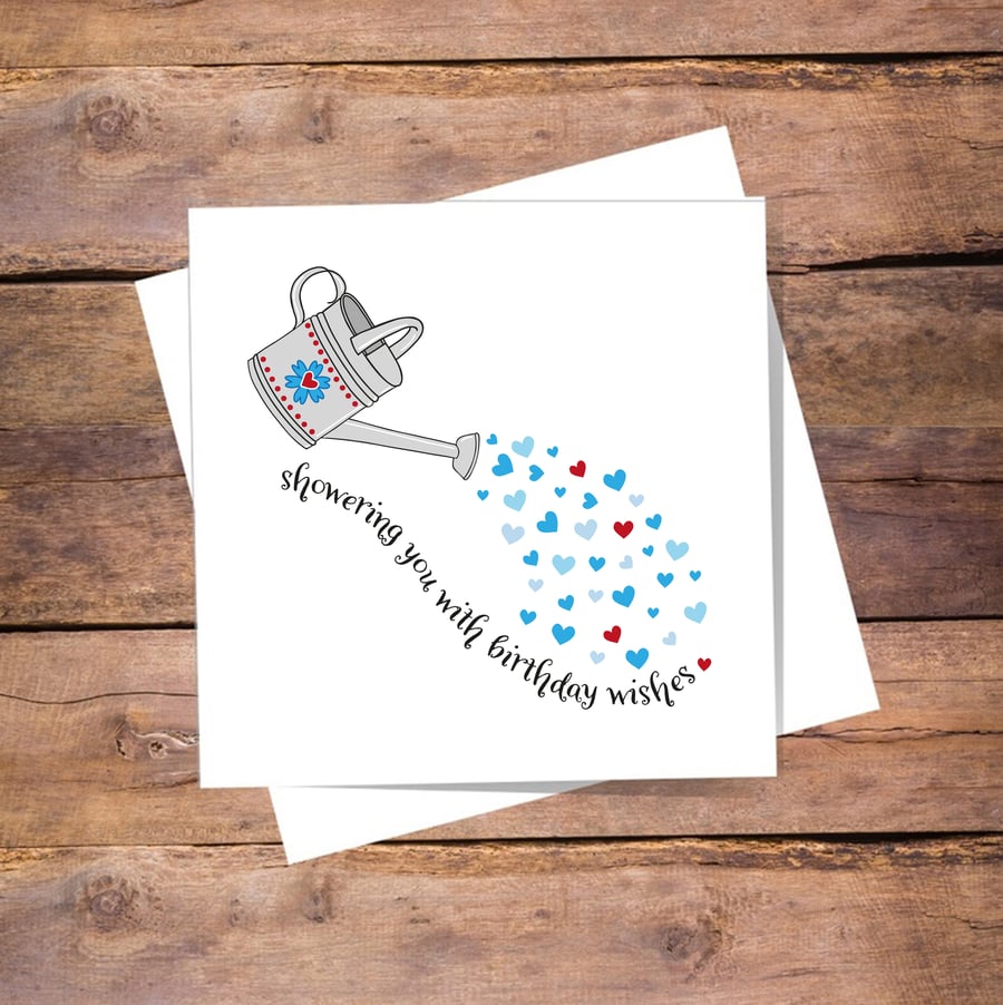 Birthday card - gardener, allotment, free postage, blank inside