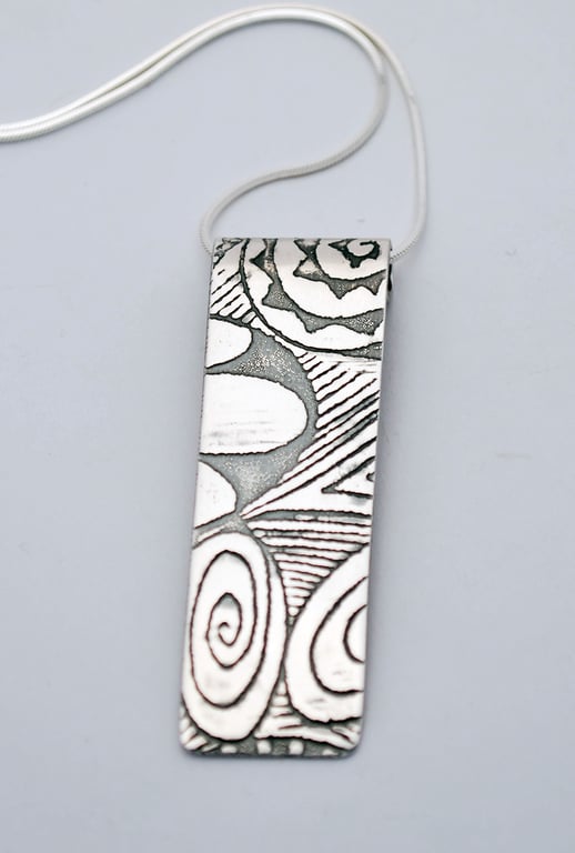 Sterling silver pattern pendant