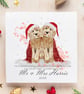 Personalised First Christmas Mr & Mrs card,1st Christmas married 2026,Cockapoo - Image 3