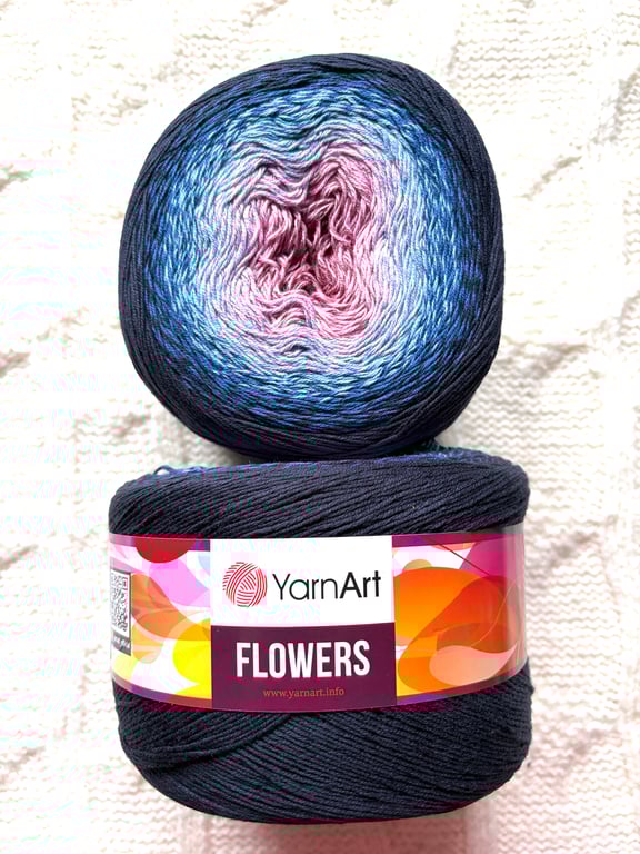 1 cake x 250g YarnArt Flowers Yarn Cake - Colour 273 : Cotton Blend