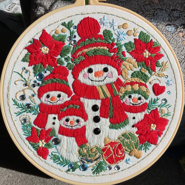 A family of snowmen.
