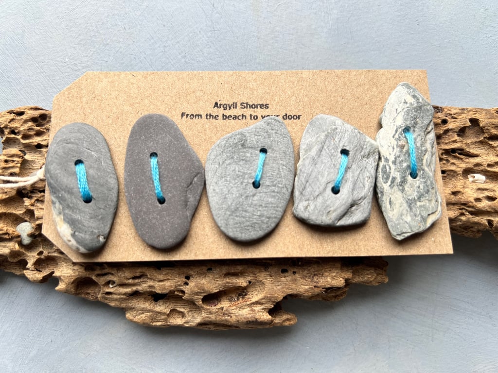 Handmade sea slate buttons
