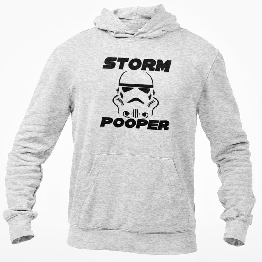 Storm Pooper Hooded Sweatshirt Novelty Funny Star Wars Storm Trooper 